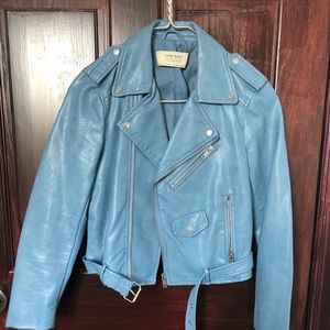 Electric blue motorcycle jacket